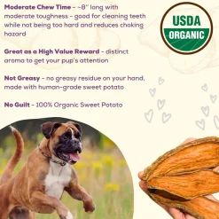 A Better Treat Dehydrated Organic Sweet Potato Chews for Dogs