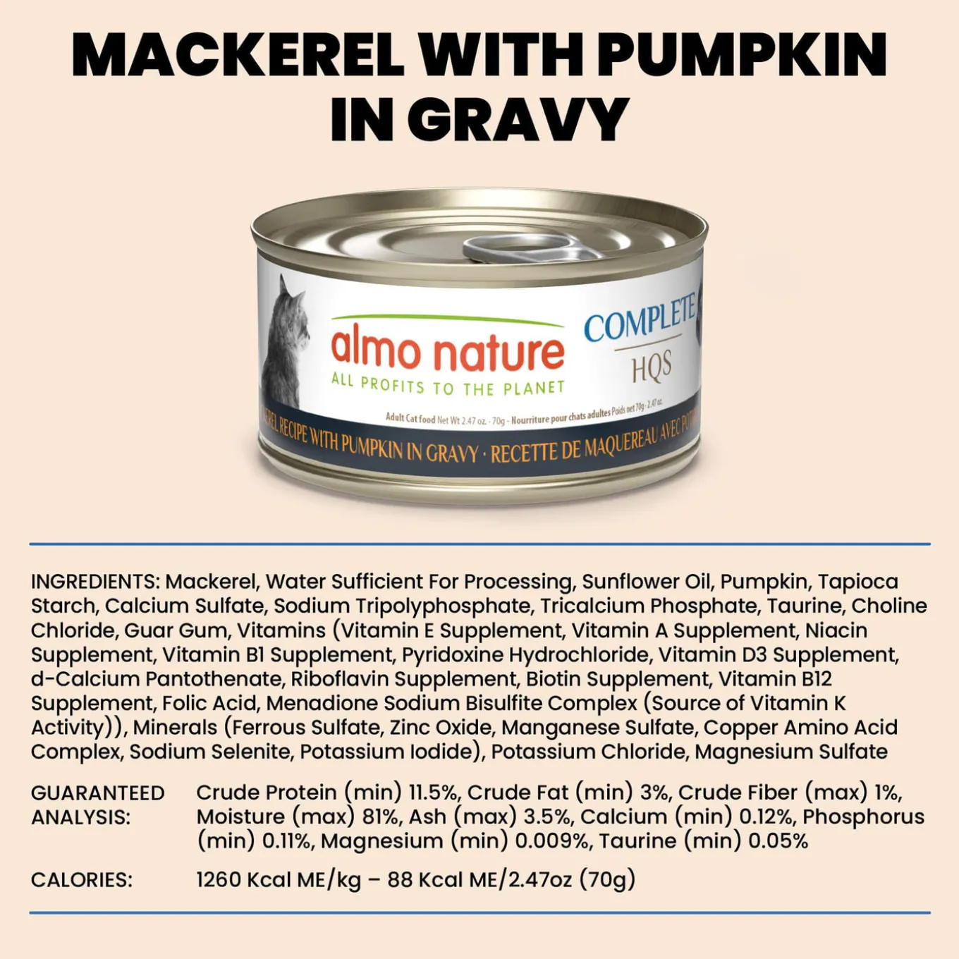 Almo Nature HQS Complete Wet Cat Food