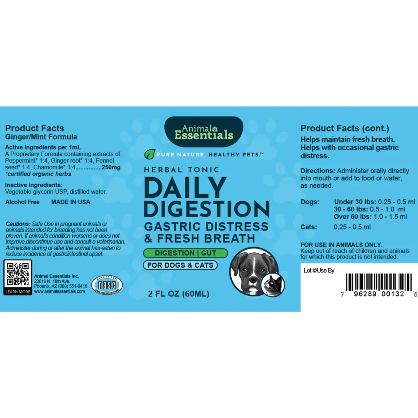 Animal Essentials Daily Digestion & Breath Support for Dogs & Cats