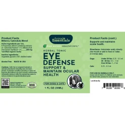 Animal Essentials Eye Defense Liquid Herbal Support for Dogs & Cats