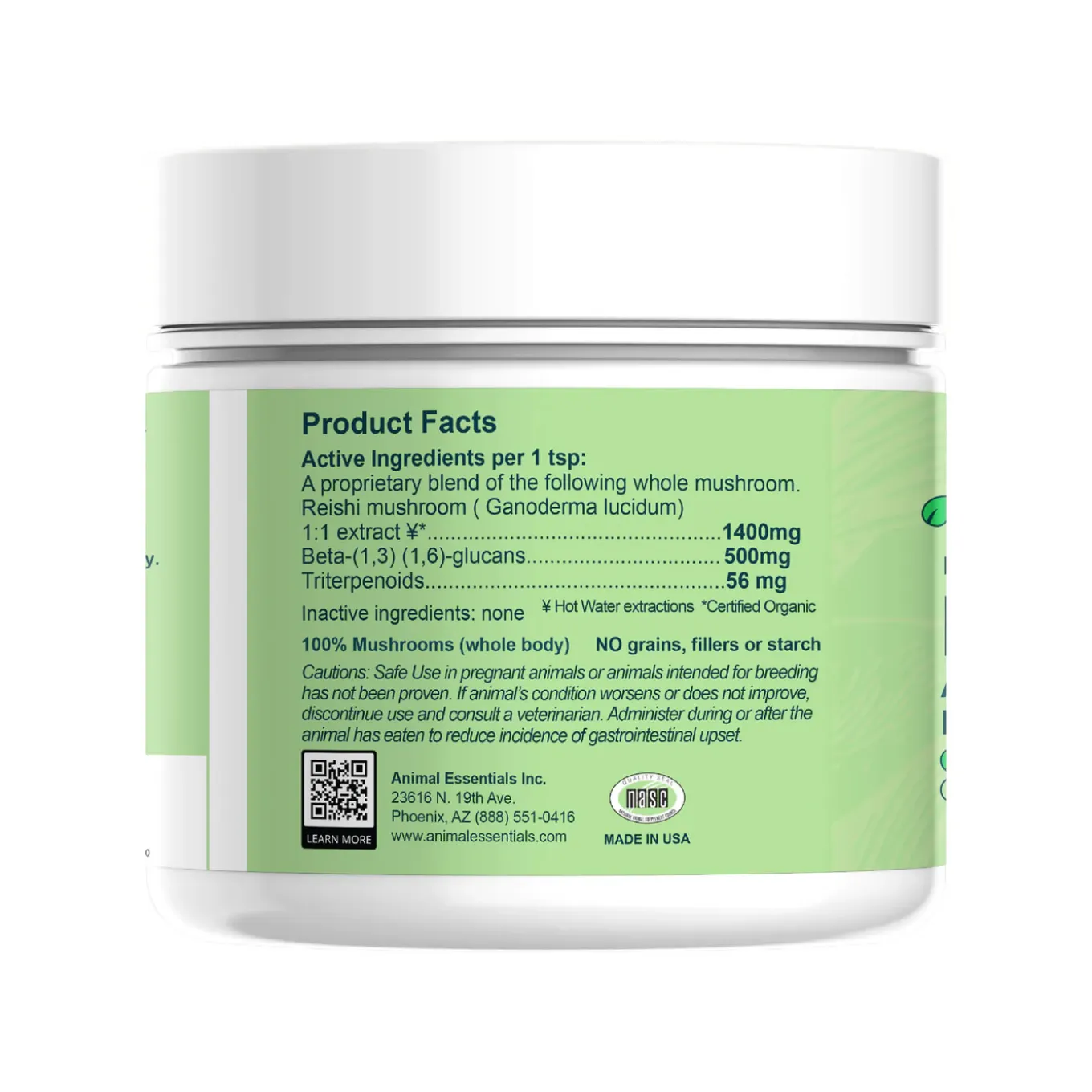 Animal Essentials LONGEVITY Reishi Mushroom Powder for Dogs & Cats