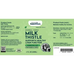 Animal Essentials Milk Thistle Herbal Supplement for Dogs & Cats