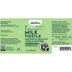Animal Essentials Milk Thistle Herbal Supplement for Dogs & Cats