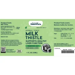Animal Essentials Milk Thistle Herbal Supplement for Dogs & Cats