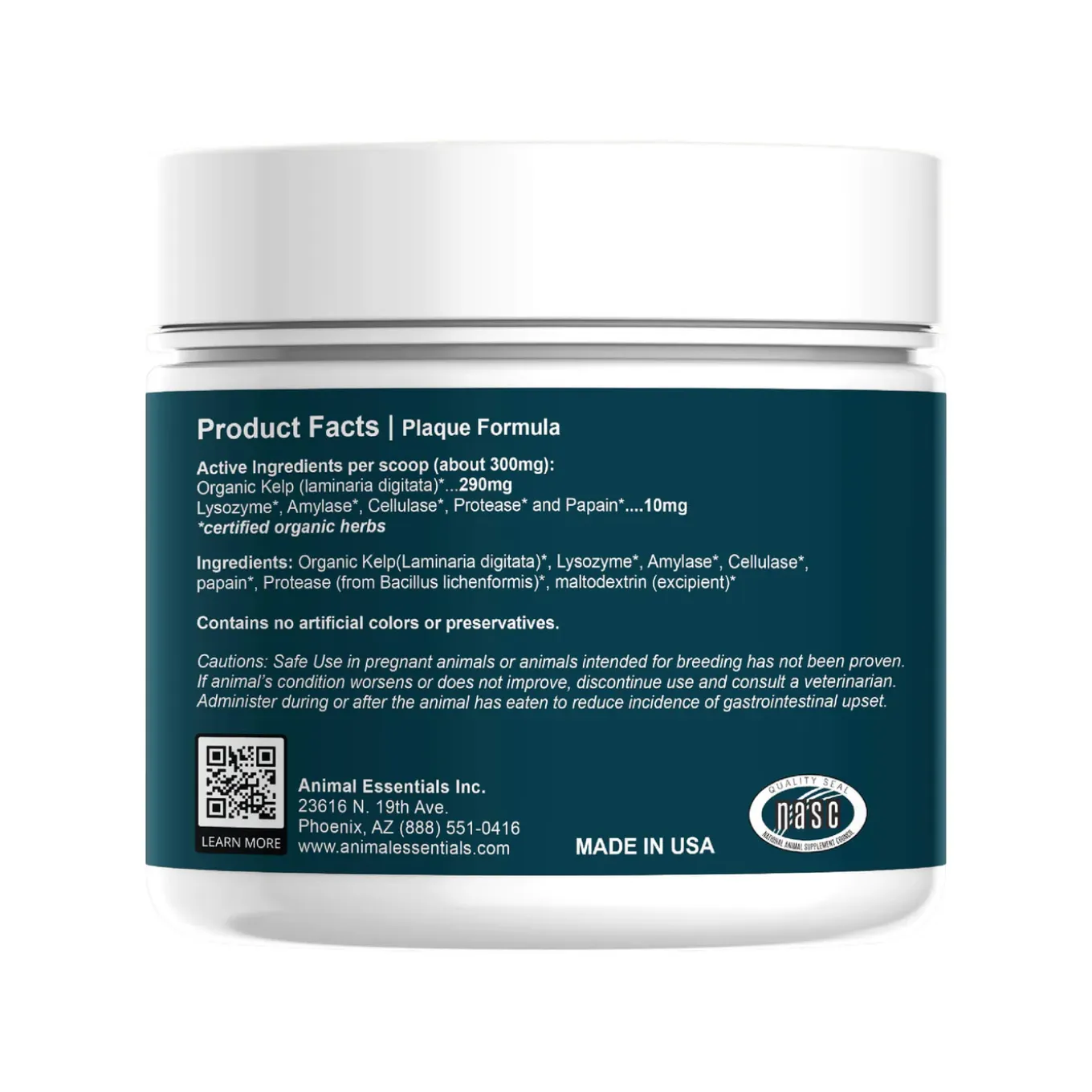 Animal Essentials SeaDent Kelp & Enzymes Plaque & Tartar Control Powder for Dogs