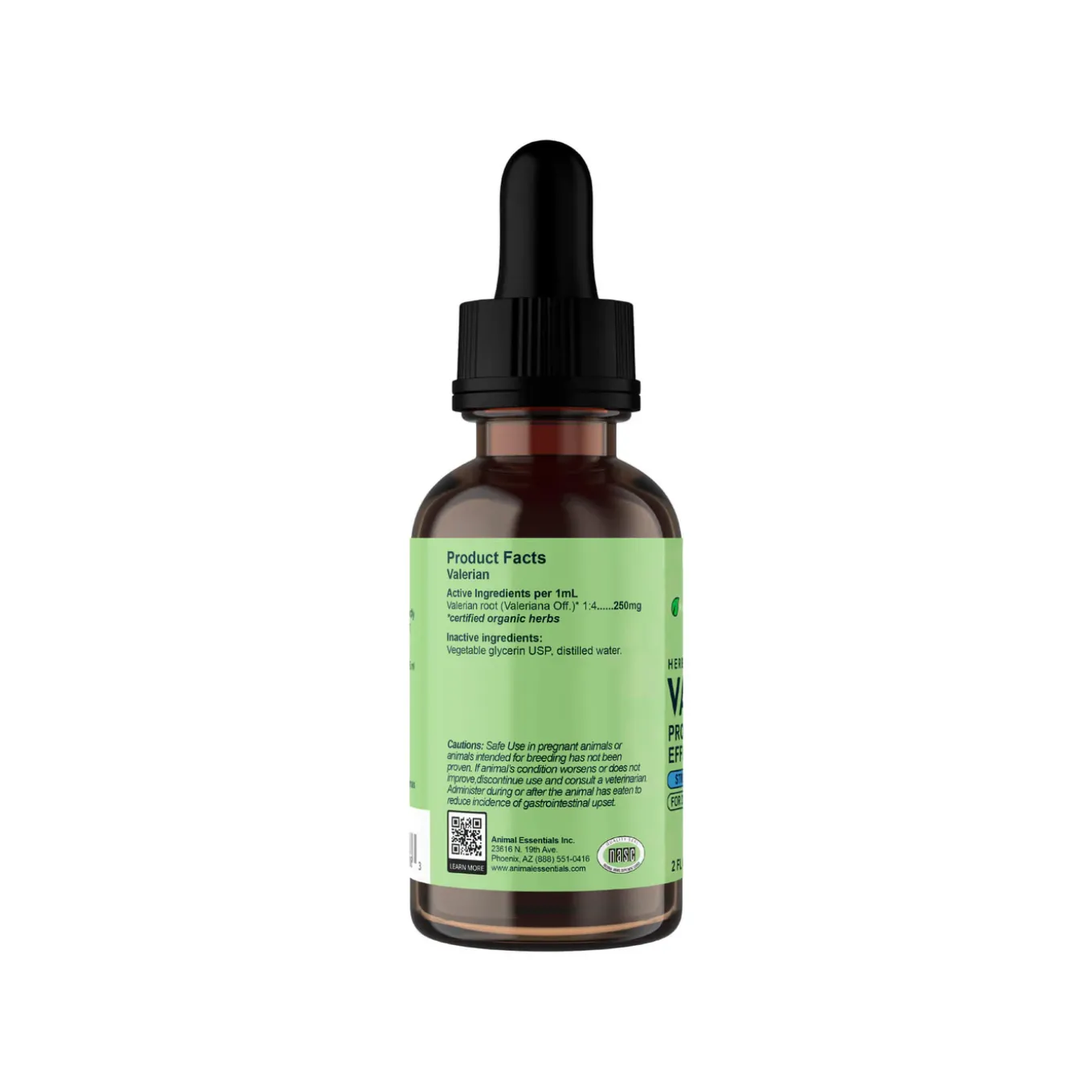 Animal Essentials Valerian Calming Herbal Extract Liquid for Dogs & Cats