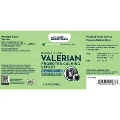Animal Essentials Valerian Calming Herbal Extract Liquid for Dogs & Cats