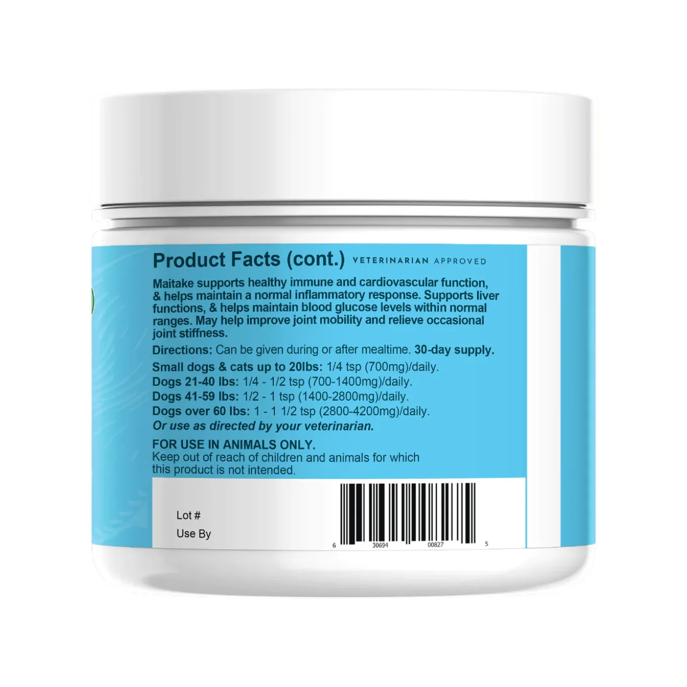 Animal Essentials WELLNESS Maitake Mushroom Powder for Dogs & Cats