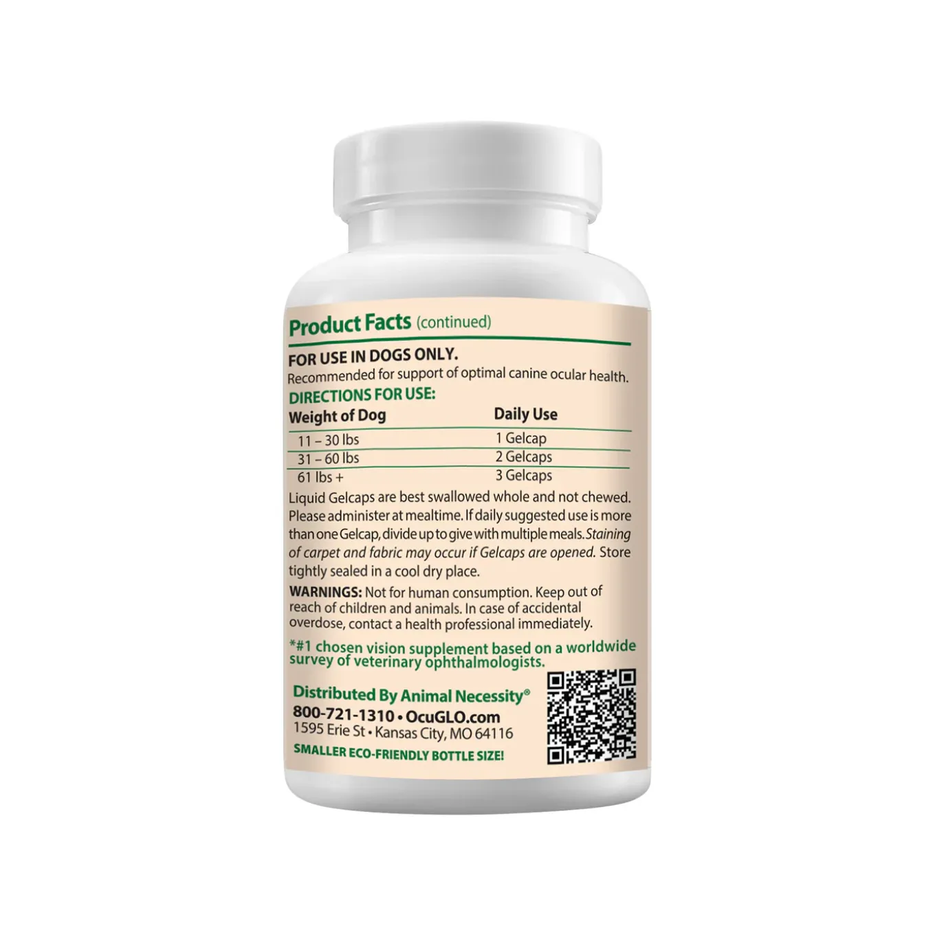 Animal Necessity Ocu-GLO Vision Supplement Gelcaps for Dogs