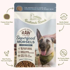Badlands Ranch Superfood Morsels Freeze Dried Raw Coated Dog Food