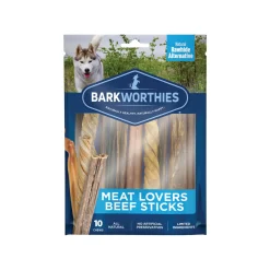 Barkworthies Meat Lovers Beef Sticks Dog Chews
