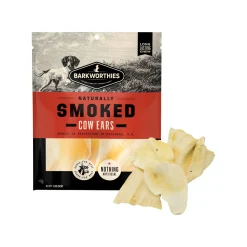 Barkworthies Naturally Smoked Cow Ears Dog Chews