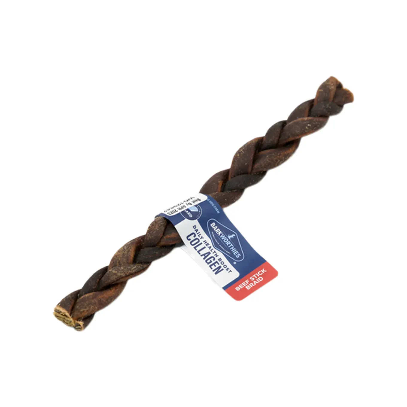 Barkworthies Collagen Braided Beef Stick Dog Chew
