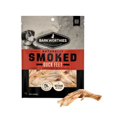 Barkworthies Naturally Smoked Duck Feet Dog Chews