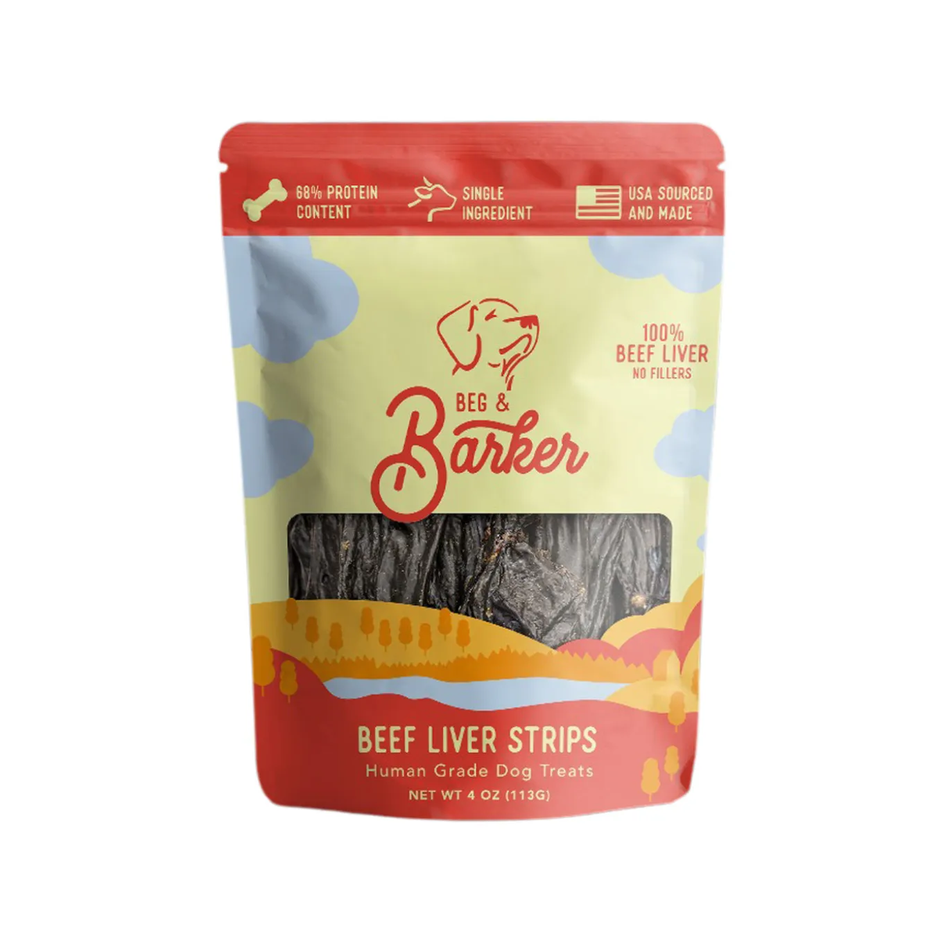 Beg & Barker Strips Single Ingredient Human Grade Dog Treats