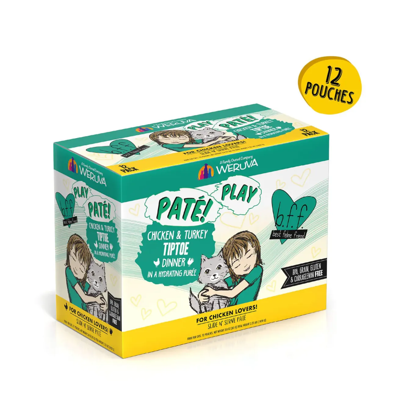 Best Feline Friend PLAY! Pate Lovers Aw Yeah Grain-Free Wet Cat Food Pouches