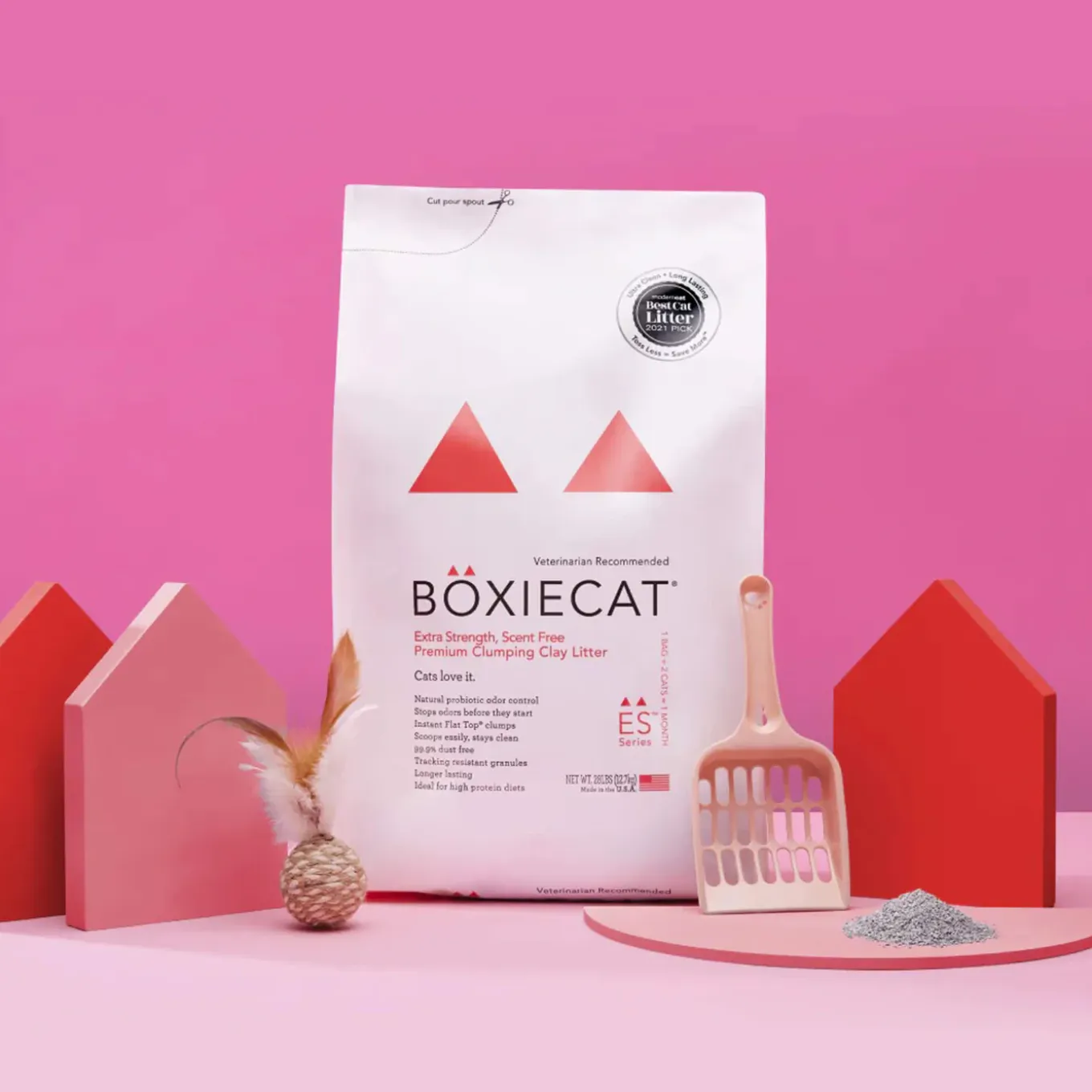 Boxiecat Cat Unscented Premium Clumping Clay Litter