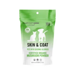 Canine Matrix Skin & Coat Organic Mushroom Allergy Support Supplement for Dogs & Cats