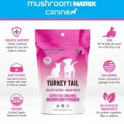 Canine Matrix Turkey Tail Organic Mushroom Holistic Supplement for Dogs