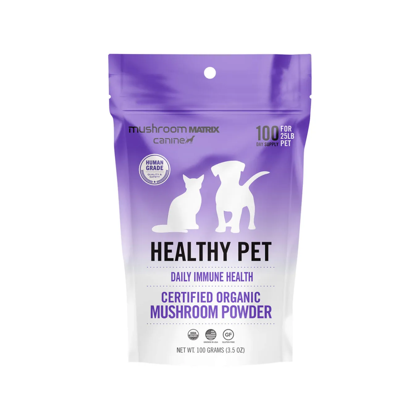 Canine Matrix Healthy Pet Organic Mushroom Immune Supplement for Dogs