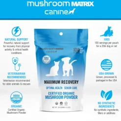 Canine Matrix MRM Recovery Organic Mushroom Senior Supplement for Dogs