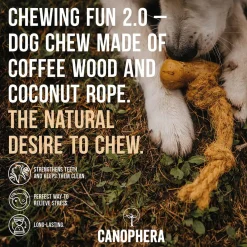 Canophera Coffee Wood & Coco Rope Dog Chews