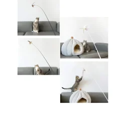 CATWANT Replaceable Teaser Cat Toy with Bird Chirping Device