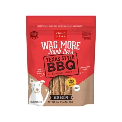 Cloud Star Wag More Bark Less Grain Free BBQ Jerky Treats for Dogs