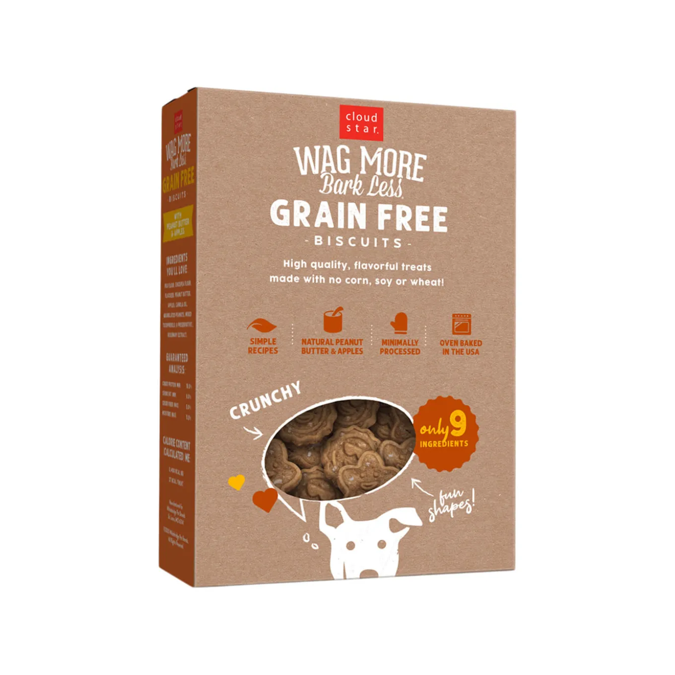 Cloud Star Wag More Bark Less Oven Baked Grain-Free Dog Biscuits