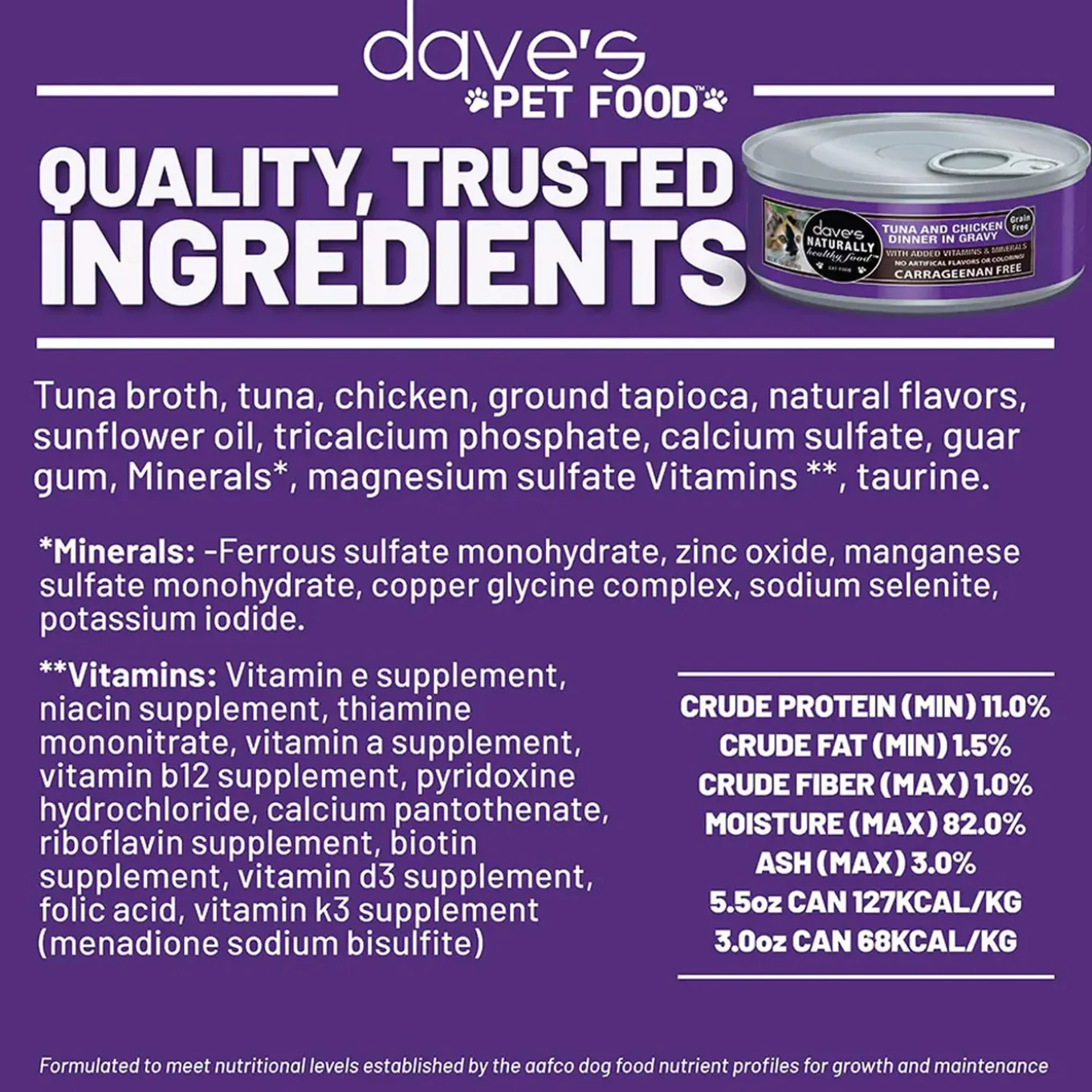 Dave's Pet Food Dinner in Gravy Grain Free Wet Cat Food
