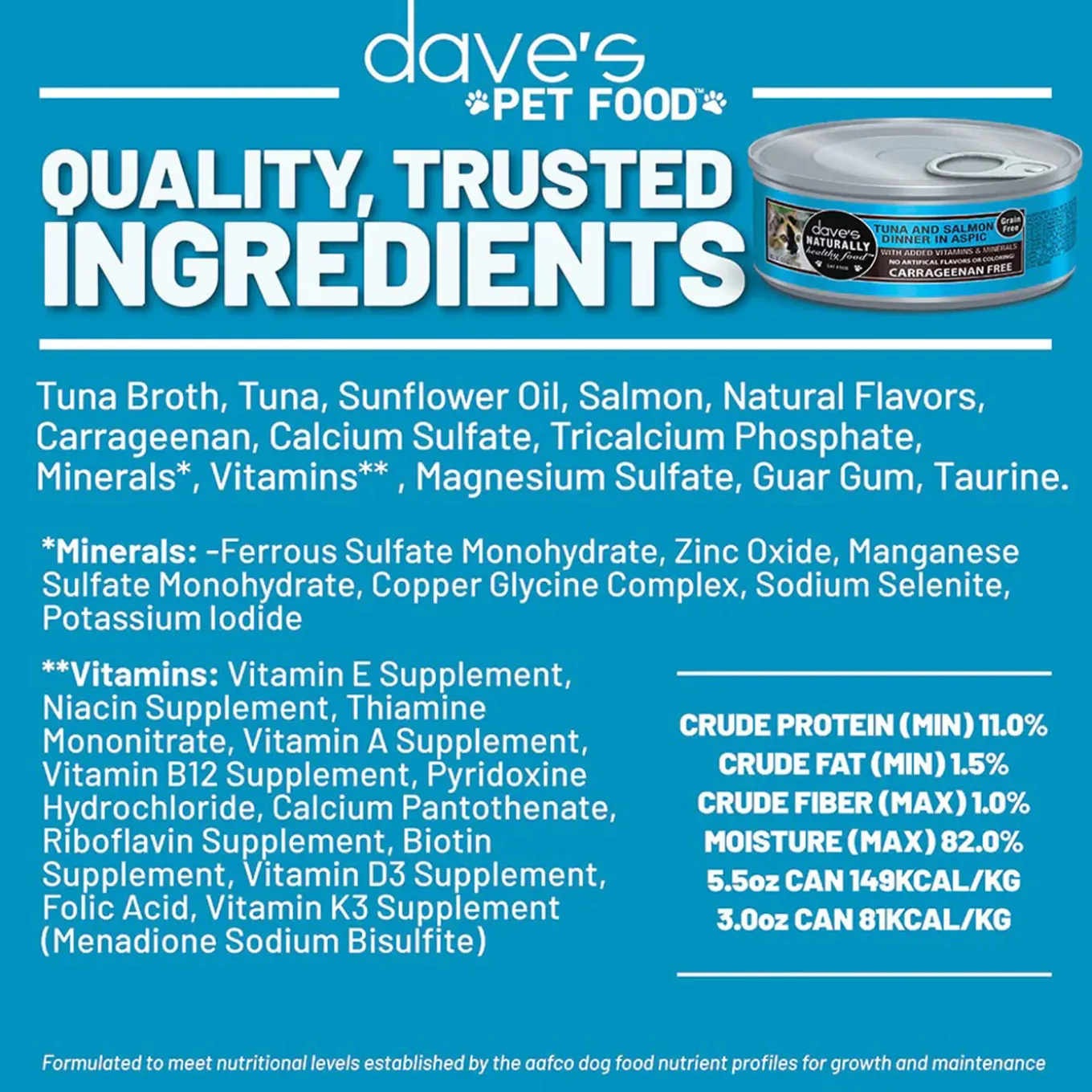 Dave's Pet Food Dinner in Gravy Grain Free Wet Cat Food