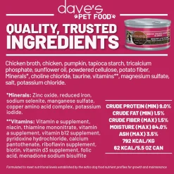 Dave's Pet Food Dinner in Gravy Grain Free Wet Cat Food