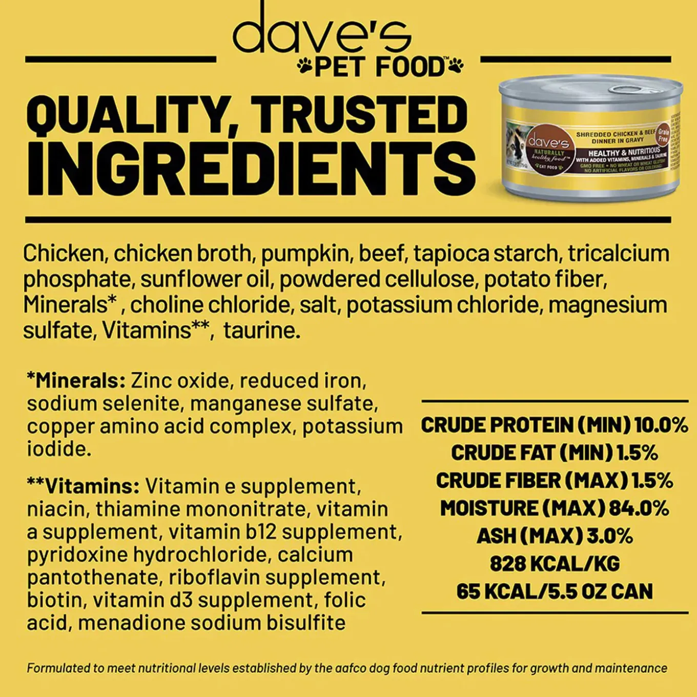 Dave's Pet Food Dinner in Gravy Grain Free Wet Cat Food