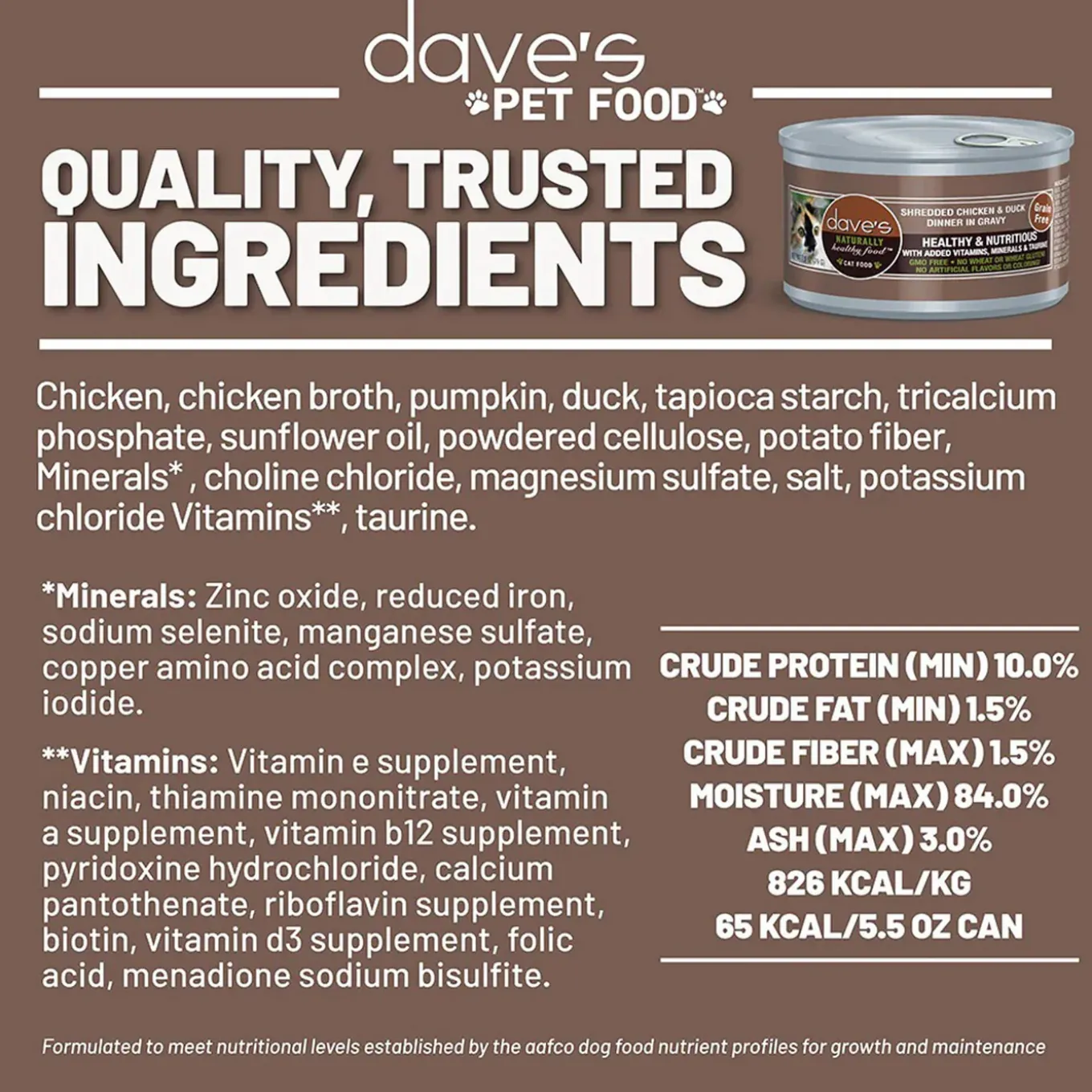 Dave's Pet Food Dinner in Gravy Grain Free Wet Cat Food