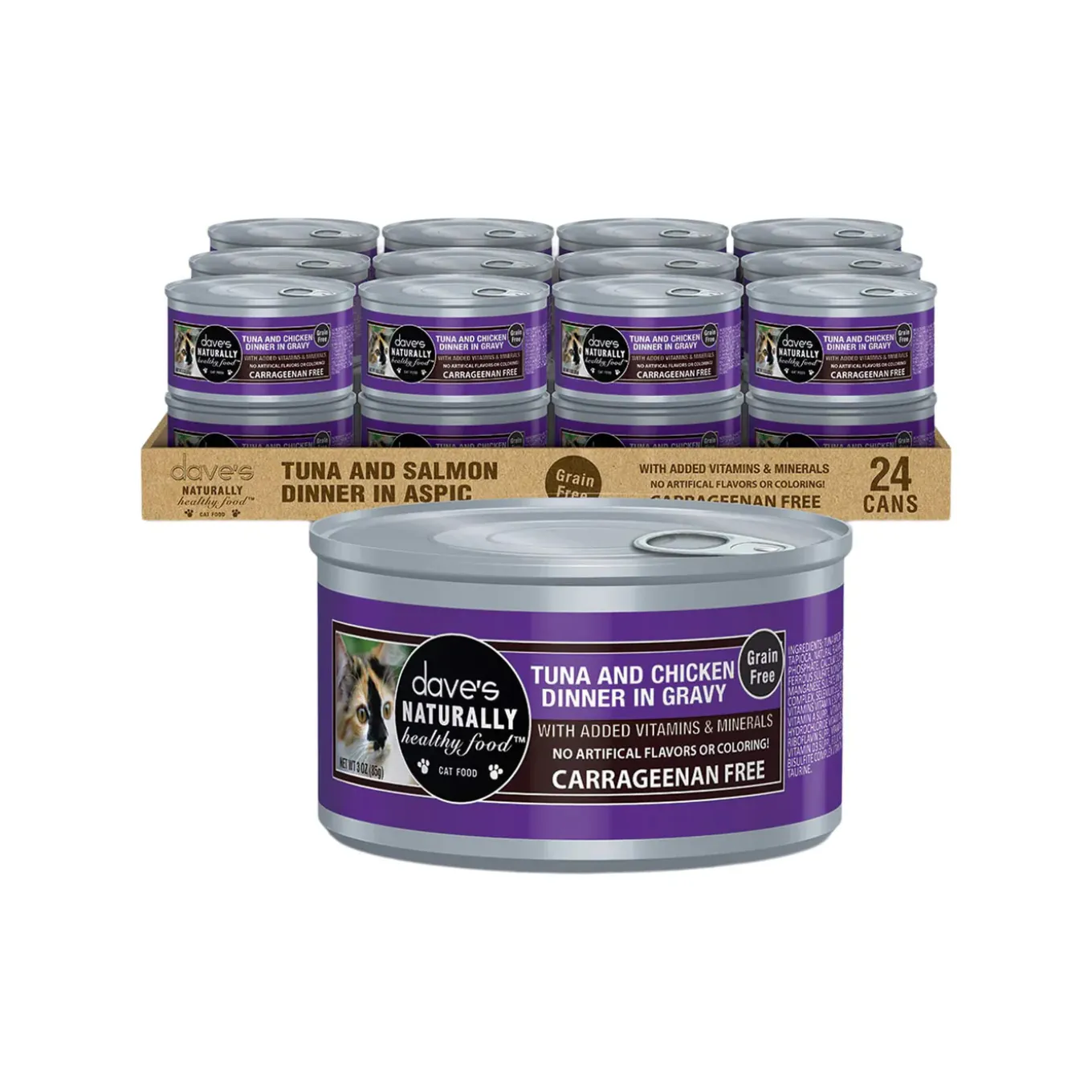 Dave's Pet Food Dinner in Gravy Grain Free Wet Cat Food