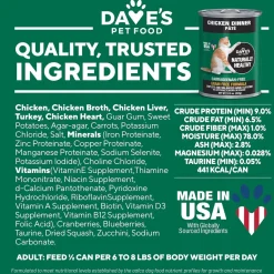 Dave's Pet Food Naturally Healthy Pate Grain Free Wet Cat Food