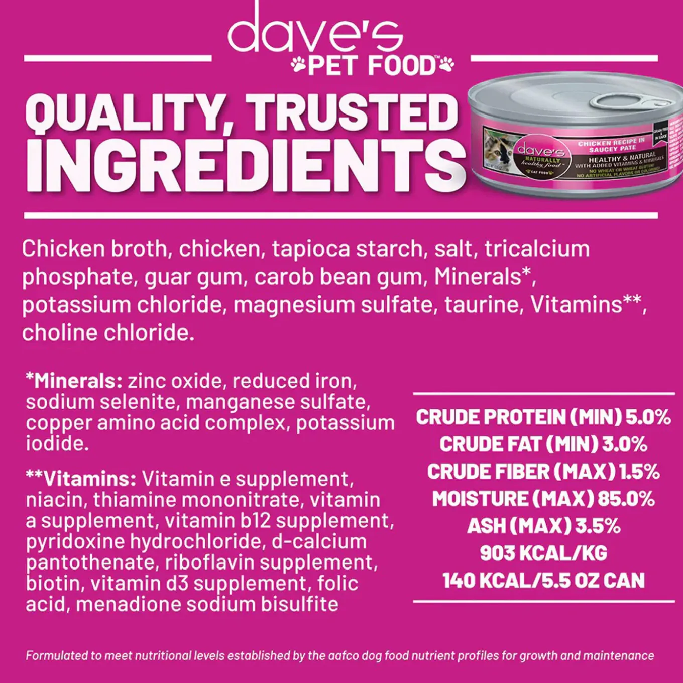 Dave's Pet Food Saucey Pate Grain Free Wet Cat Food