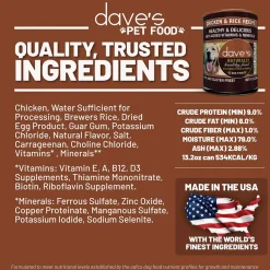 Dave's Pet Food Naturally Healthy Grain Inclusive Wet Dog Food