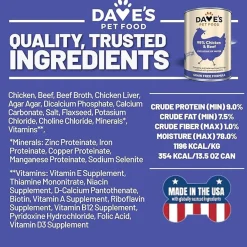 Dave's Pet Food 95% Premium Meats Grain Free Wet Dog Food