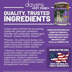 Dave's Pet Food 95% Premium Meats Grain Free Wet Dog Food