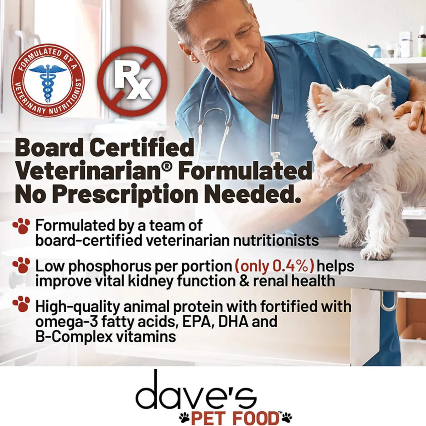 Dave's Pet Food Restricted Phosphorous Kidney Support Dry Dog Food