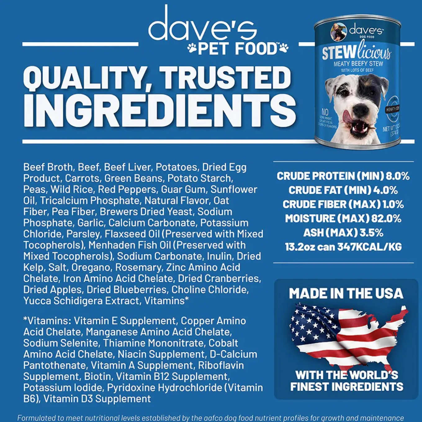 Dave's Pet Food Stewlicious Grain Inclusive Wet Dog Food