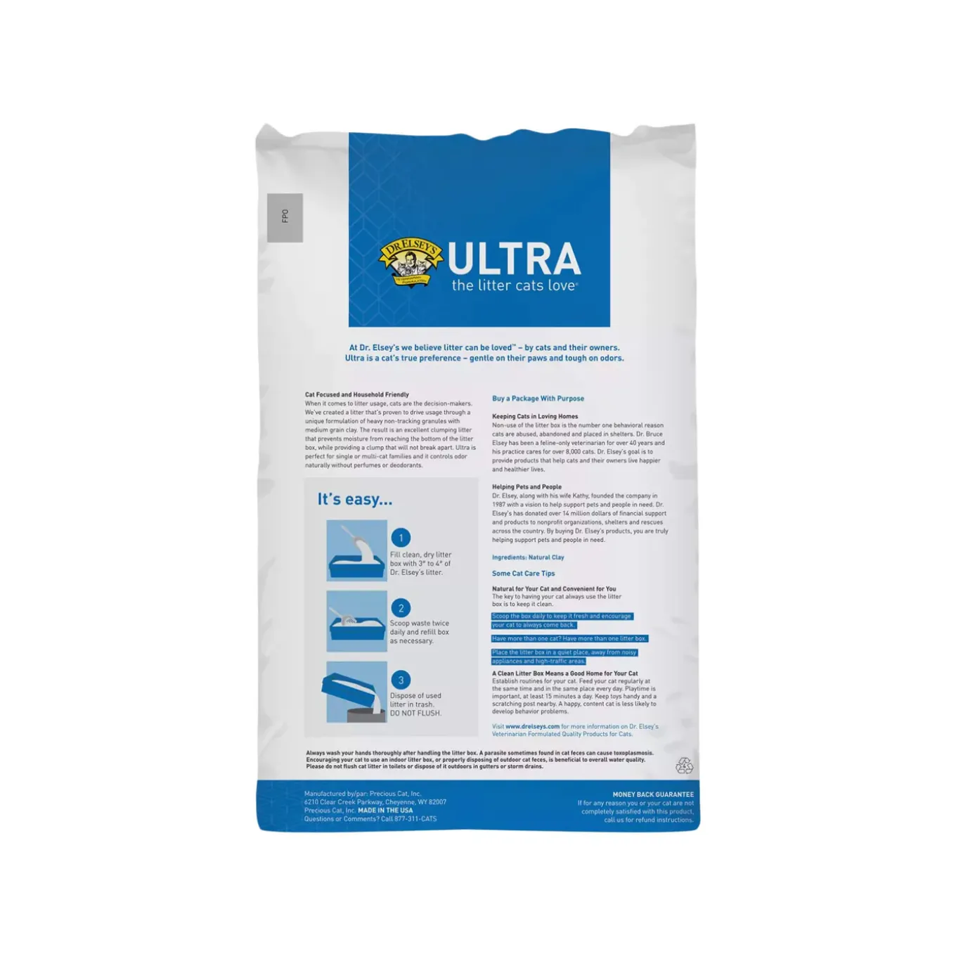 Dr. Elsey's Ultra Multi-Cat Strength Clumping Clay Cat Litter
