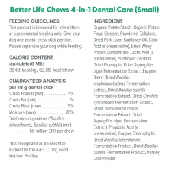 Dr. Marty Better Life Chews 4-in-1 Dental Care Dog Dental Chew Sticks