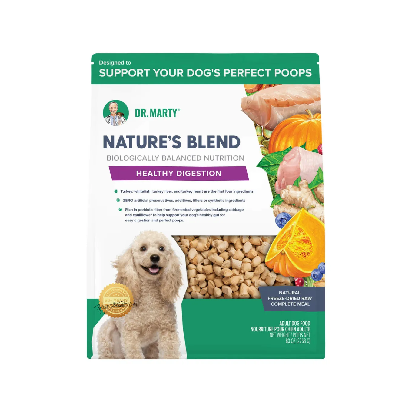 Dr. Marty Nature's Blend Healthy Digestion Freeze Dried Dog Food