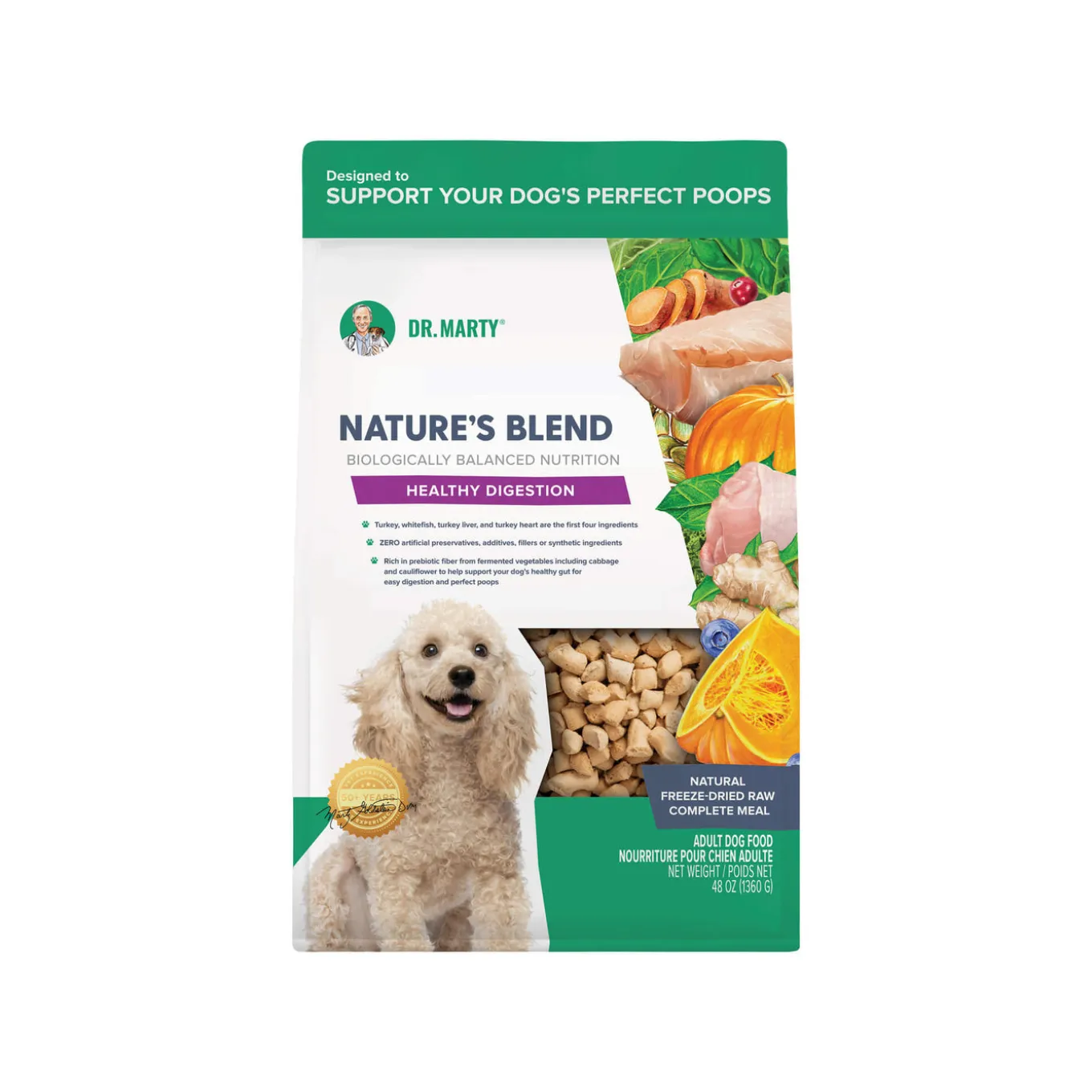 Dr. Marty Nature's Blend Healthy Digestion Freeze Dried Dog Food