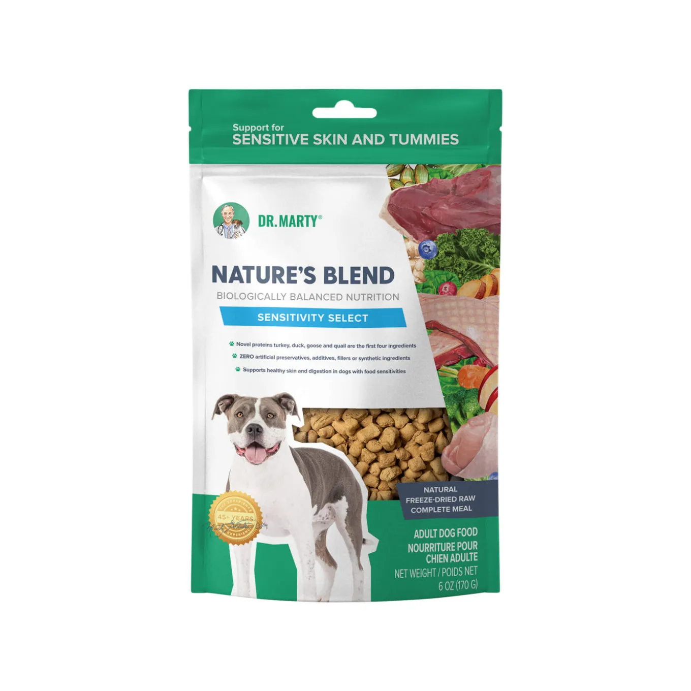 Dr. Marty Nature’s Blend Sensitivity Select Freeze Dried Dog Food