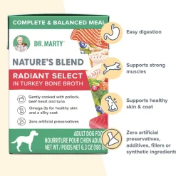 Dr. Marty Nature's Blend Wet Dog Food in Turkey Bone Broth