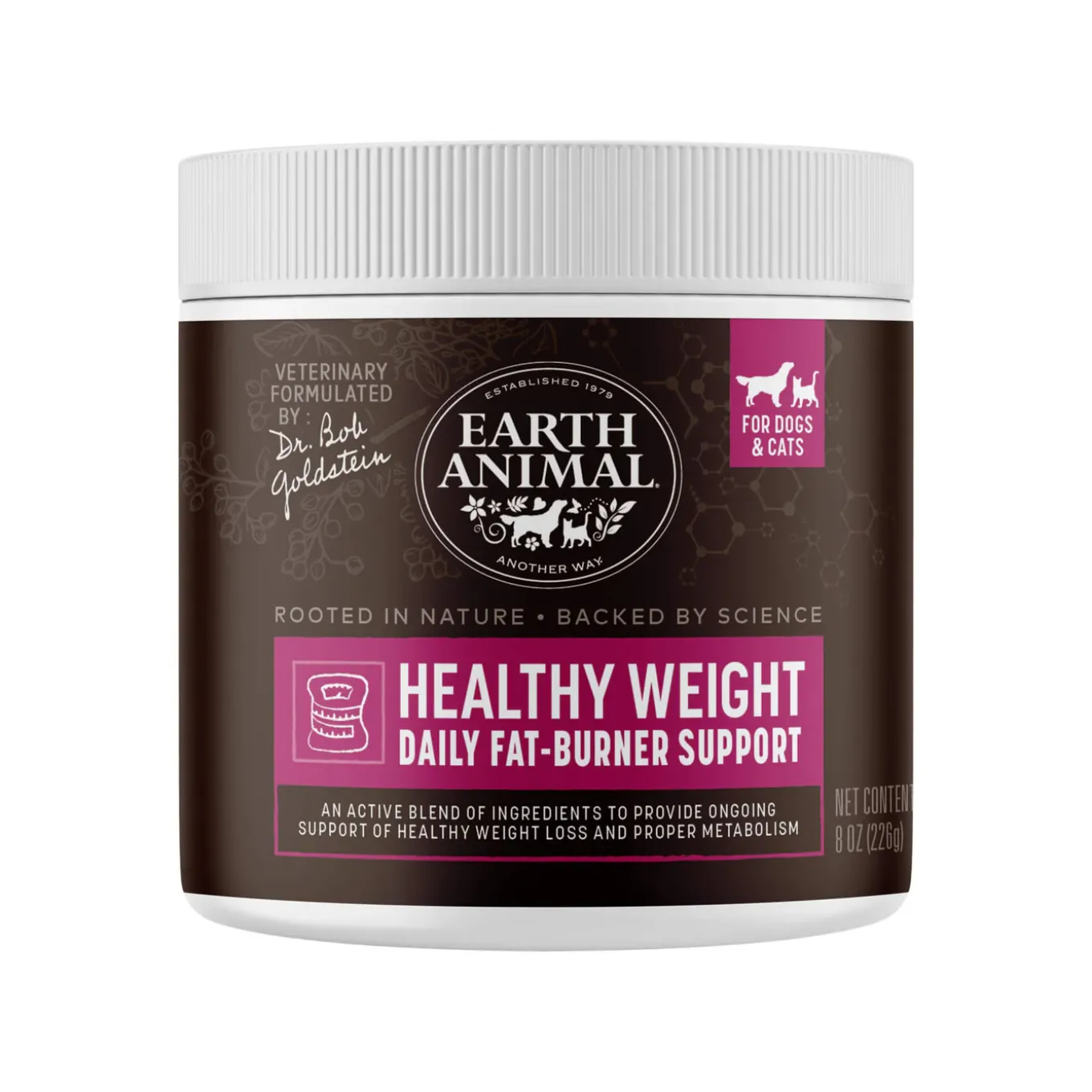 Earth Animal Healthy Weight Nutritional Supplement Powder for Cats & Dogs