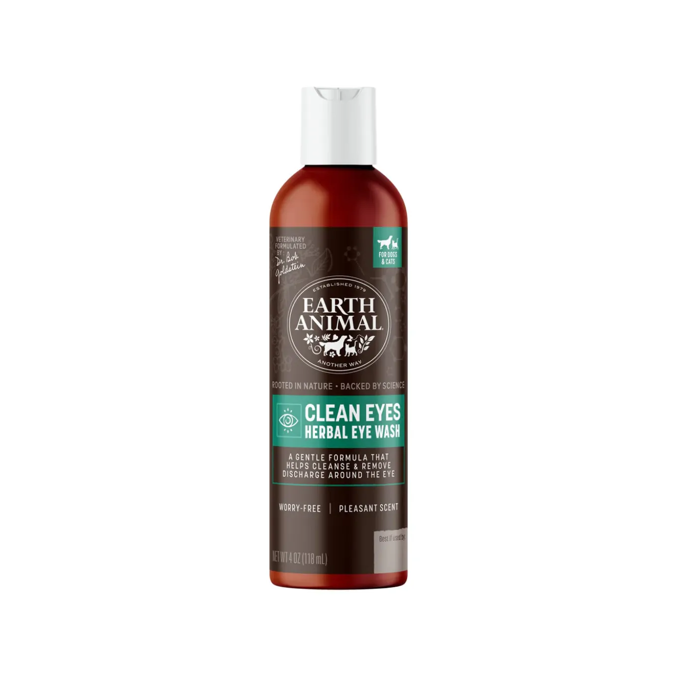 Earth Animal Herbal Topical Remedies Clean Eyes Wash for Dogs